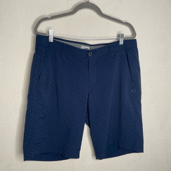 Under Armour Shorts Mens 38 Blue Polka Dot Casual Golf Performance Chino 10,5” - Picture 2 of 7